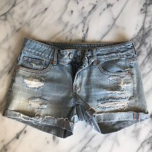 American Eagle Distressed Midi Short